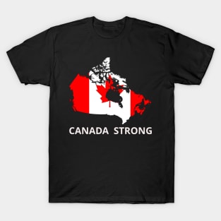 Canada Strong - Canada Flag Map T-Shirt